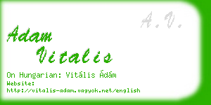 adam vitalis business card